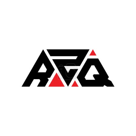 Ilustración de Diseño de logotipo de letra de triángulo RZQ con forma de triángulo. Monograma de diseño del logotipo del triángulo RZQ. Plantilla de logotipo de vector de triángulo RZQ con color rojo. Logotipo triangular RZQ Logotipo simple, elegante y lujoso. RZQ - Imagen libre de derechos