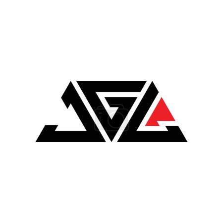 Téléchargez les illustrations : JGL triangle lettre logo design avec forme de triangle. Monogramme de logo triangle JGL. Modèle de logo vectoriel triangle JGL avec couleur rouge. Logo triangulaire JGL Logo simple, élégant et luxueux. JGL - en licence libre de droit