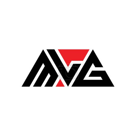 Ilustración de Diseño del logotipo de letra de triángulo MLG con forma de triángulo. Diseño del logotipo del triángulo MLG monograma. Plantilla de logotipo de vector de triángulo MLG con color rojo. Logo triangular MLG Logotipo simple, elegante y lujoso. MLG - Imagen libre de derechos
