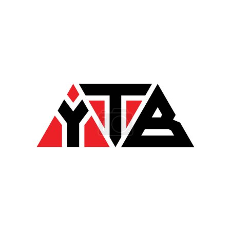 Ilustración de Diseño del logotipo de la letra del triángulo YTB con forma de triángulo. Monograma de diseño del logotipo del triángulo YTB. Plantilla de logotipo de vector de triángulo YTB con color rojo. Logotipo triangular YTB Logotipo simple, elegante y lujoso. YTB - Imagen libre de derechos