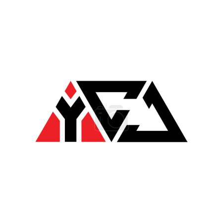 Téléchargez les illustrations : YCJ triangle lettre logo design avec forme de triangle. YCJ triangle logo design monogramme. Modèle de logo vectoriel triangle YCJ avec couleur rouge. Logo triangulaire YCJ Logo simple, élégant et luxueux. YCJ - en licence libre de droit