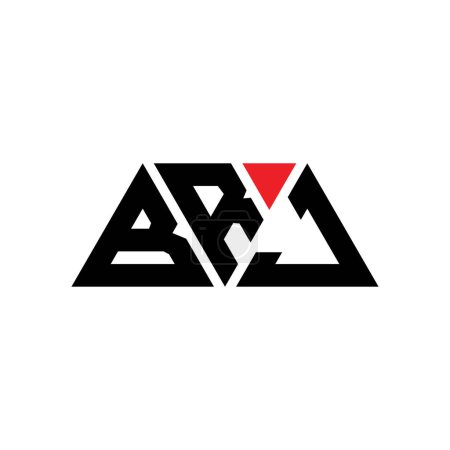 Foto de Diseño del logotipo de letra triangular BRJ con forma de triángulo. Diseño del logotipo del triángulo BRJ monograma. Plantilla de logotipo de vector triangular BRJ con color rojo. Logo triangular BRJ Logotipo simple, elegante y lujoso. BRJ - Imagen libre de derechos