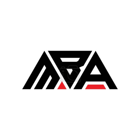 Téléchargez les illustrations : MBA triangle lettre logo design avec forme de triangle. Monogramme de conception de logo triangle MBA. Modèle de logo vectoriel triangle MBA avec couleur rouge. Logo triangulaire MBA Logo simple, élégant et luxueux. MBA - en licence libre de droit