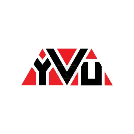 Ilustración de Diseño del logotipo de la letra del triángulo YVU con forma de triángulo. Monograma de diseño del logotipo del triángulo YVU. Plantilla de logotipo de vector de triángulo YVU con color rojo. Logotipo triangular YVU Logotipo simple, elegante y lujoso. YVU - Imagen libre de derechos