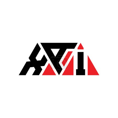 Illustration for XAI triangle letter logo design with triangle shape. XAI triangle logo design monogram. XAI triangle vector logo template with red color. XAI triangular logo Simple, Elegant, and Luxurious Logo. XAI - Royalty Free Image