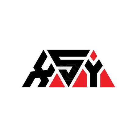 Téléchargez les illustrations : Modèle de logo de lettre triangle XSY avec forme de triangle. Monogramme XSY logo triangle design. Modèle de logo vectoriel triangle XSY avec couleur rouge. Logo XSY triangulaire Logo simple, élégant et luxueux. XSY - en licence libre de droit