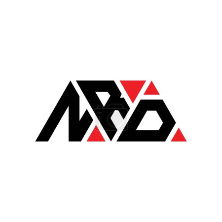 Ilustración de Diseño del logotipo de la letra del triángulo NRD con forma de triángulo. Monograma de diseño del logotipo del triángulo NRD. Plantilla de logotipo de vector de triángulo NRD con color rojo. Logotipo triangular NRD Logotipo simple, elegante y lujoso. NRD - Imagen libre de derechos