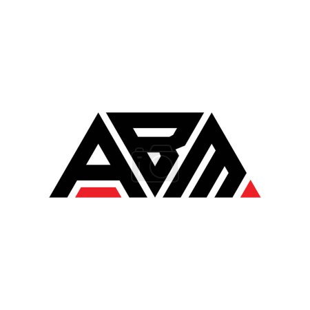 Illustration for ABM triangle letter logo design with triangle shape. ABM triangle logo design monogram. ABM triangle vector logo template with red color. ABM triangular logo Simple, Elegant, and Luxurious Logo. ABM - Royalty Free Image