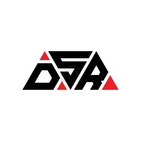 Ilustración de Diseño del logotipo de letra de triángulo DSR con forma de triángulo. Diseño del logotipo del triángulo DSR monograma. Plantilla de logotipo de vector triangular DSR con color rojo. Logo triangular DSR Logotipo simple, elegante y lujoso. DSR - Imagen libre de derechos