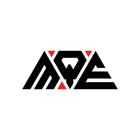Illustration for MQE triangle letter logo design with triangle shape. MQE triangle logo design monogram. MQE triangle vector logo template with red color. MQE triangular logo Simple, Elegant, and Luxurious Logo. MQE - Royalty Free Image