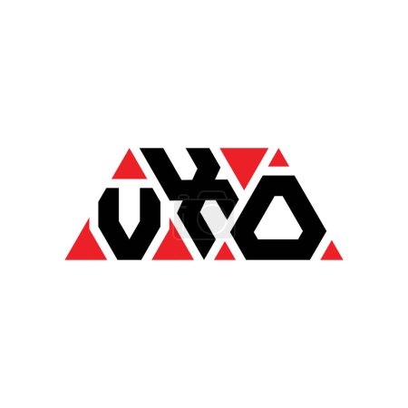 Téléchargez les illustrations : VXO triangle lettre logo design avec forme de triangle. Monogramme VXO logo triangle design. Modèle de logo vectoriel triangle VXO avec couleur rouge. Logo triangulaire VXO Logo simple, élégant et luxueux. VXO - en licence libre de droit