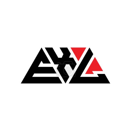 Téléchargez les illustrations : EXL triangle lettre logo design avec forme de triangle. Monogramme EXL logo triangle design. Modèle de logo vectoriel triangle EXL avec couleur rouge. Logo triangulaire EXL Logo simple, élégant et luxueux. EXL - en licence libre de droit