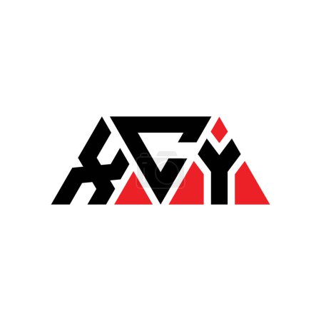 Téléchargez les illustrations : XCY triangle lettre logo design avec forme de triangle. Monogramme design XCY triangle logo. Modèle de logo vectoriel triangle XCY avec couleur rouge. Logo XCY triangulaire Logo simple, élégant et luxueux. XCY - en licence libre de droit
