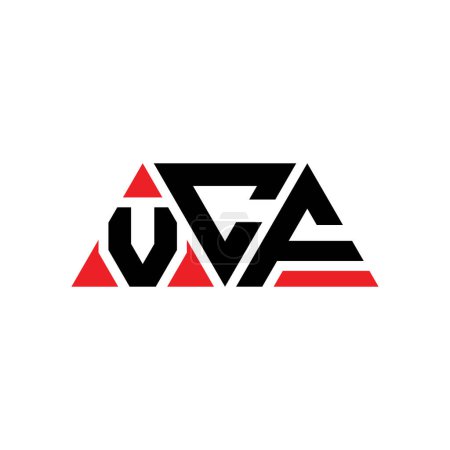 Téléchargez les illustrations : VCF triangle lettre logo design avec forme de triangle. Monogramme VCF logo triangle design. Modèle de logo vectoriel triangle VCF avec couleur rouge. Logo triangulaire VCF Logo simple, élégant et luxueux. FVC - en licence libre de droit