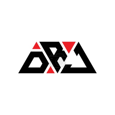 Téléchargez les illustrations : DRJ triangle lettre logo design avec forme de triangle. Monogramme de conception de logo de triangle DRJ. Modèle de logo vectoriel triangle DRJ avec couleur rouge. Logo triangulaire DRJ Logo simple, élégant et luxueux. DRJ - en licence libre de droit