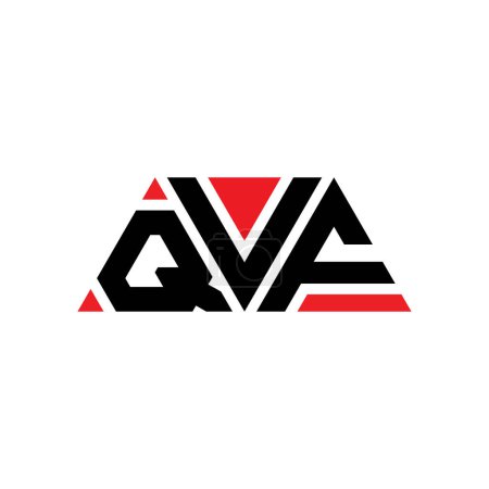 Téléchargez les illustrations : QVF triangle lettre logo design avec forme de triangle. QVF triangle logo design monogramme. Modèle de logo vectoriel triangle QVF avec couleur rouge. Logo triangulaire QVF Logo simple, élégant et luxueux. QVF - en licence libre de droit