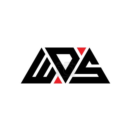 Ilustración de Diseño del logotipo de letra de triángulo WDS con forma de triángulo. Monograma de diseño del logotipo del triángulo WDS. Plantilla de logotipo de vector de triángulo WDS con color rojo. Logotipo triangular WDS Logotipo simple, elegante y lujoso. SMD - Imagen libre de derechos