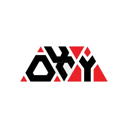 Ilustración de Diseño de logotipo de letra triangular OXY con forma de triángulo. Monograma de diseño del logotipo del triángulo OXY. Plantilla de logotipo de vector triangular OXY con color rojo. Logo triangular OXY Logotipo simple, elegante y lujoso. OXY - Imagen libre de derechos