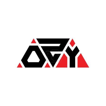 Téléchargez les illustrations : OZY triangle lettre logo design avec forme de triangle. OZY triangle logo design monogramme. Modèle de logo vectoriel triangle OZY avec couleur rouge. Logo triangulaire OZY Logo simple, élégant et luxueux. OZY - en licence libre de droit
