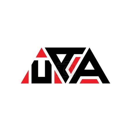 Illustration for UAA triangle letter logo design with triangle shape. UAA triangle logo design monogram. UAA triangle vector logo template with red color. UAA triangular logo Simple, Elegant, and Luxurious Logo. UAA - Royalty Free Image