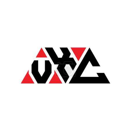 Téléchargez les illustrations : VXC triangle lettre logo design avec forme de triangle. Monogramme de conception de logo triangle VXC. Modèle de logo vectoriel triangle VXC avec couleur rouge. Logo triangulaire VXC Logo simple, élégant et luxueux. VXC - en licence libre de droit