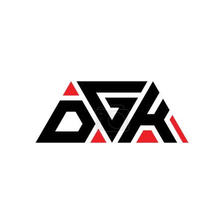 Téléchargez les illustrations : DGK triangle lettre logo design avec forme de triangle. Monogramme design logo triangle DGK. Modèle de logo vectoriel triangle DGK avec couleur rouge. Logo triangulaire DGK Logo simple, élégant et luxueux. DGK - en licence libre de droit