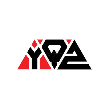Téléchargez les illustrations : YQZ triangle lettre logo design avec forme de triangle. Monogramme de conception de logo triangle YQZ. Modèle de logo vectoriel triangle YQZ avec couleur rouge. Logo triangulaire YQZ Logo simple, élégant et luxueux. YQZ - en licence libre de droit