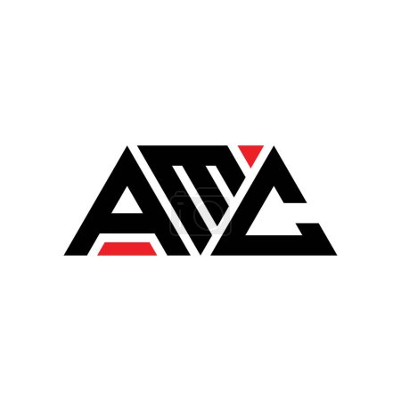 Ilustración de Diseño del logotipo de la letra del triángulo AMC con forma de triángulo. Monograma de diseño del logotipo del triángulo AMC. Plantilla de logotipo de vector triangular AMC con color rojo. Logotipo triangular AMC Logotipo simple, elegante y lujoso. AMC - Imagen libre de derechos