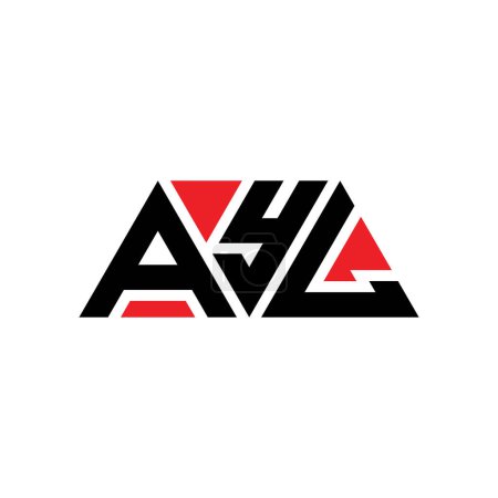 Ilustración de Diseño del logotipo de la letra del triángulo AYL con forma de triángulo. Diseño del logotipo del triángulo AYL monograma. Plantilla de logotipo de vector de triángulo AYL con color rojo. Logo triangular AYL Logotipo simple, elegante y lujoso. AYL - Imagen libre de derechos