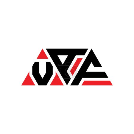 Téléchargez les illustrations : VAF triangle lettre logo design avec forme de triangle. VAF triangle logo design monogramme. Modèle de logo vectoriel triangle VAF avec couleur rouge. Logo triangulaire VAF Logo simple, élégant et luxueux. VAF - en licence libre de droit
