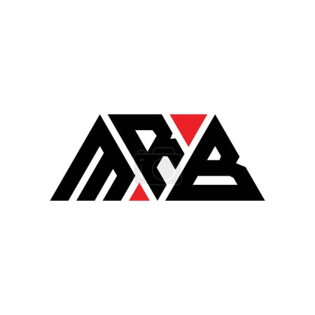 Ilustración de Diseño del logotipo de letra de triángulo MRB con forma de triángulo. Diseño del logotipo del triángulo MRB monograma. MRB triángulo vector logotipo plantilla con color rojo. Logo triangular MRB Logo simple, elegante y lujoso. MRB - Imagen libre de derechos