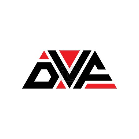 Téléchargez les illustrations : DVF triangle lettre logo design avec forme de triangle. DVF logo triangle design monogramme. Modèle de logo vectoriel triangle DVF avec couleur rouge. Logo triangulaire DVF Logo simple, élégant et luxueux. DVF - en licence libre de droit