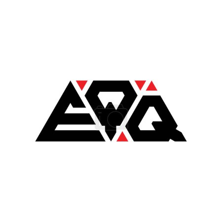 Ilustración de Diseño del logotipo de la letra del triángulo EQQ con forma de triángulo. Monograma de diseño del logotipo del triángulo EQQ. Plantilla de logotipo de vector de triángulo EQQ con color rojo. Logotipo triangular EQQ Logotipo simple, elegante y lujoso. EQQ - Imagen libre de derechos