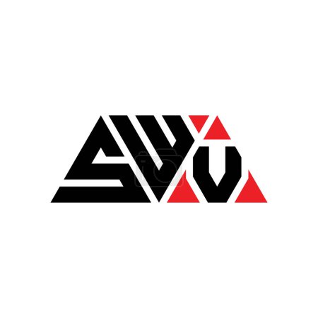 Ilustración de Diseño del logotipo de letra de triángulo SWV con forma de triángulo. Monograma de diseño del logotipo del triángulo SWV. Plantilla de logotipo de vector de triángulo SWV con color rojo. Logotipo triangular SWV Logotipo simple, elegante y lujoso. SWV - Imagen libre de derechos