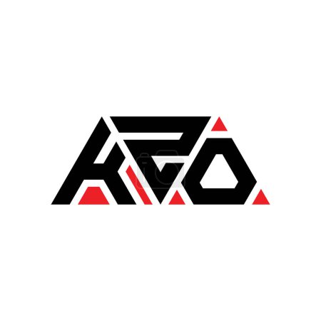 Téléchargez les photos : KZO triangle lettre logo design avec forme de triangle. Monogramme de logo triangle KZO. Modèle de logo vectoriel triangle KZO avec couleur rouge. Logo triangulaire KZO Logo simple, élégant et luxueux. KZO - en image libre de droit