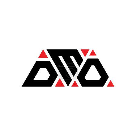Ilustración de Diseño de logotipo de letra triangular DMO con forma de triángulo. Diseño del logotipo del triángulo DMO monograma. Plantilla de logotipo de vector triangular DMO con color rojo. Logotipo triangular DMO Logotipo simple, elegante y lujoso. DMO - Imagen libre de derechos