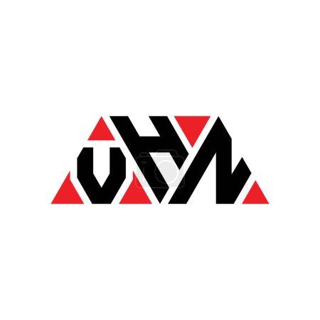 Téléchargez les illustrations : VHN triangle lettre logo design avec forme de triangle. Monogramme de logo triangle VHN. Modèle de logo vectoriel triangle VHN avec couleur rouge. Logo triangulaire VHN Logo simple, élégant et luxueux. VHN - en licence libre de droit