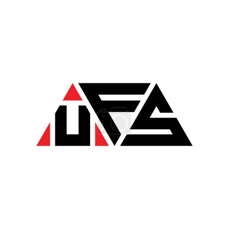 Illustration for UFS triangle letter logo design with triangle shape. UFS triangle logo design monogram. UFS triangle vector logo template with red color. UFS triangular logo Simple, Elegant, and Luxurious Logo. UFS - Royalty Free Image