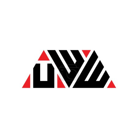 Téléchargez les illustrations : UWW triangle lettre logo design avec forme de triangle. UWW triangle logo design monogramme. Modèle de logo vectoriel triangle UWW avec couleur rouge. Logo triangulaire UWW Logo simple, élégant et luxueux. UWW - en licence libre de droit
