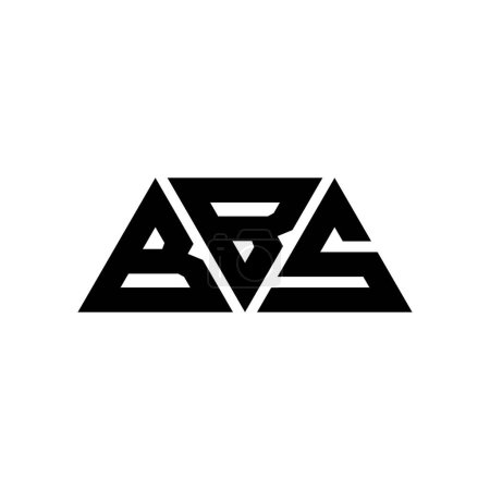 Illustration pour BBS triangle lettre logo design avec forme de triangle. BBS triangle logo design monogramme. Modèle de logo vectoriel triangle BBS avec couleur rouge. Logo triangulaire BBS Logo simple, élégant et luxueux. BBS - image libre de droit