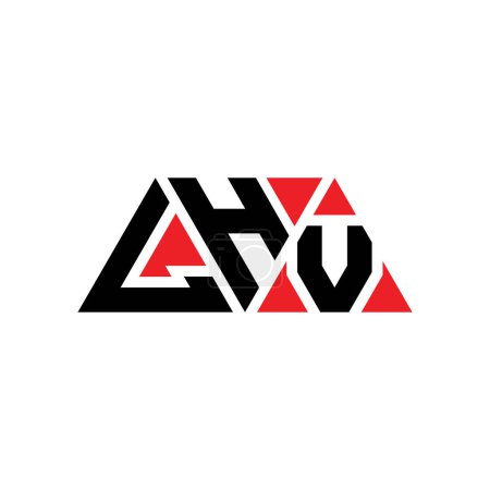 Ilustración de Diseño del logotipo de la letra del triángulo LHV con forma de triángulo. Monograma de diseño del logotipo del triángulo LHV. Plantilla de logotipo de vector de triángulo LHV con color rojo. Logotipo triangular LHV Logotipo simple, elegante y lujoso. LHV - Imagen libre de derechos