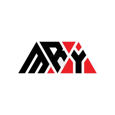Illustration for MRY triangle letter logo design with triangle shape. MRY triangle logo design monogram. MRY triangle vector logo template with red color. MRY triangular logo Simple, Elegant, and Luxurious Logo. MRY - Royalty Free Image