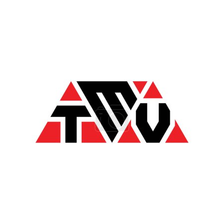 Ilustración de Diseño del logotipo de la letra del triángulo TMV con forma de triángulo. Monograma de diseño del logotipo del triángulo TMV. Plantilla de logotipo de vector de triángulo TMV con color rojo. Logotipo triangular TMV Logotipo simple, elegante y lujoso. TMV - Imagen libre de derechos