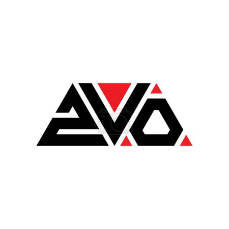 Ilustración de Diseño del logotipo de la letra del triángulo ZVO con forma de triángulo. Monograma de diseño del logotipo del triángulo ZVO. Plantilla de logotipo de vector de triángulo ZVO con color rojo. Logotipo triangular ZVO Logotipo simple, elegante y lujoso. ZVO - Imagen libre de derechos