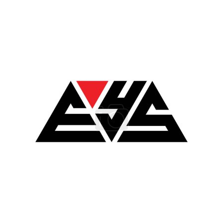 Ilustración de Diseño del logotipo de la letra del triángulo EYS con forma de triángulo. Monograma de diseño del logotipo del triángulo EYS. Plantilla de logotipo de vector de triángulo EYS con color rojo. Logotipo triangular EYS Logotipo simple, elegante y lujoso. OJOS - Imagen libre de derechos