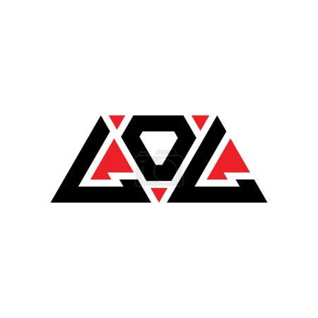 Ilustración de Diseño del logotipo de la letra del triángulo LOL con forma de triángulo. Monograma de diseño del logotipo del triángulo LOL. LOL triángulo vector logotipo plantilla con color rojo. Logotipo triangular LOL Logotipo simple, elegante y lujoso. LOL - Imagen libre de derechos