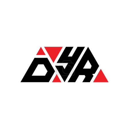 Ilustración de Diseño del logotipo de letra de triángulo DYR con forma de triángulo. Monograma de diseño del logotipo del triángulo DYR. Plantilla de logotipo de vector de triángulo DYR con color rojo. Logotipo triangular DYR Logotipo simple, elegante y lujoso. DYR - Imagen libre de derechos