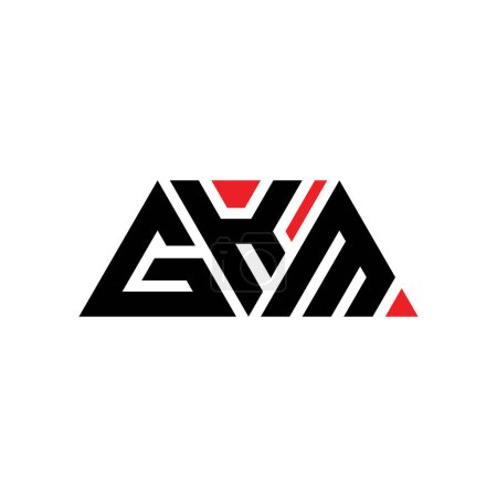 Ilustración de Diseño del logotipo de la letra del triángulo GKM con forma de triángulo. Monograma de diseño del logotipo del triángulo GKM. Plantilla de logotipo de vector de triángulo GKM con color rojo. Logo triangular de GKM Logotipo simple, elegante y lujoso. GKM - Imagen libre de derechos
