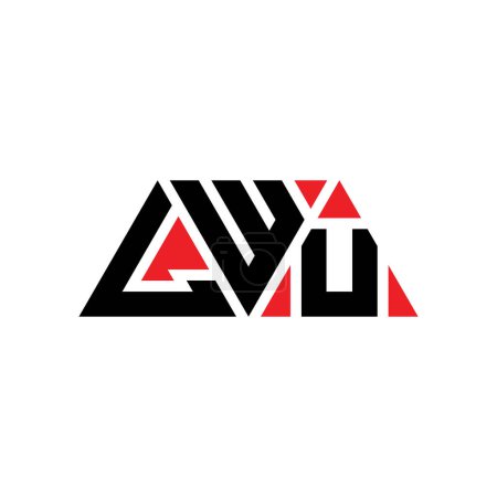 Téléchargez les illustrations : LWU triangle lettre logo design avec forme de triangle. LWU triangle logo design monogramme. Modèle de logo vectoriel triangle LWU avec couleur rouge. Logo triangulaire LWU Logo simple, élégant et luxueux. LWU - en licence libre de droit