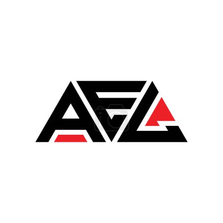 Ilustración de Diseño del logotipo de la letra del triángulo AEL con forma de triángulo. Monograma de diseño del logotipo del triángulo AEL. Plantilla de logotipo de vector de triángulo AEL con color rojo. Logotipo triangular AEL Logotipo simple, elegante y lujoso. AEL - Imagen libre de derechos